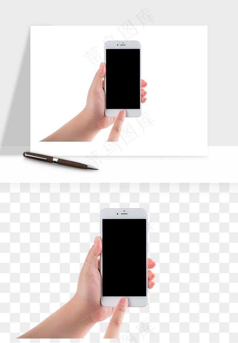 手拿手机素材png免抠