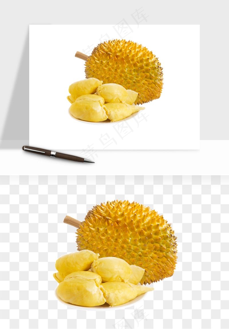 榴莲果肉水果png免抠