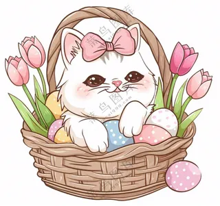 漂亮猫咪萌宠宠物卡通可爱动物免抠