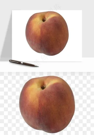 桃子油桃黄桃水果png免抠