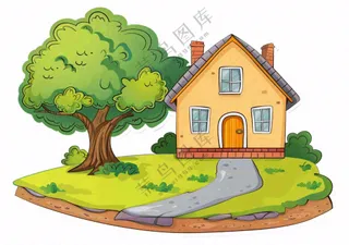 房屋小房子宠物家居卡通免抠