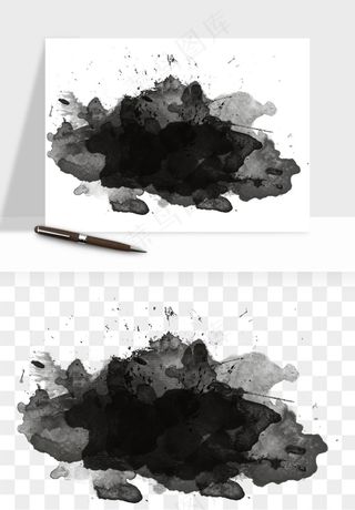 墨迹水墨圆圈圆环边框