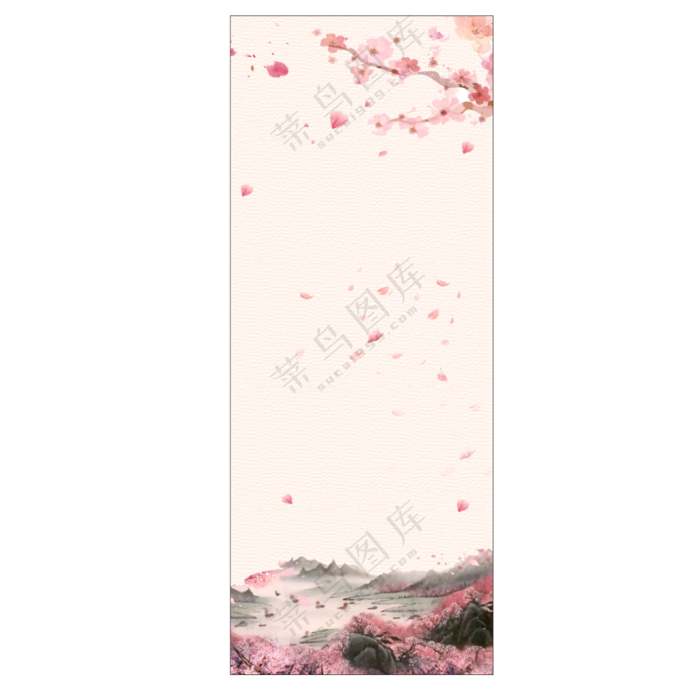 桃花展架背景