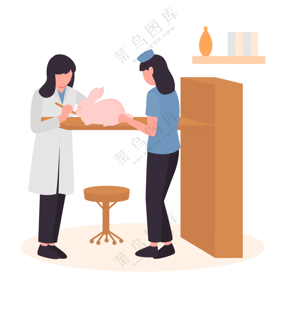 宠物医院治疗场景插图 (1)