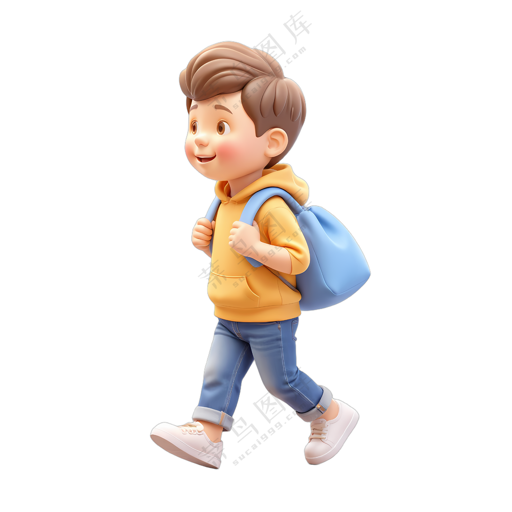 背着背包的小学生