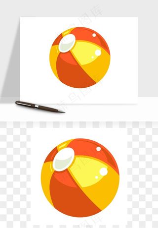 沙滩游泳度假休闲png免抠