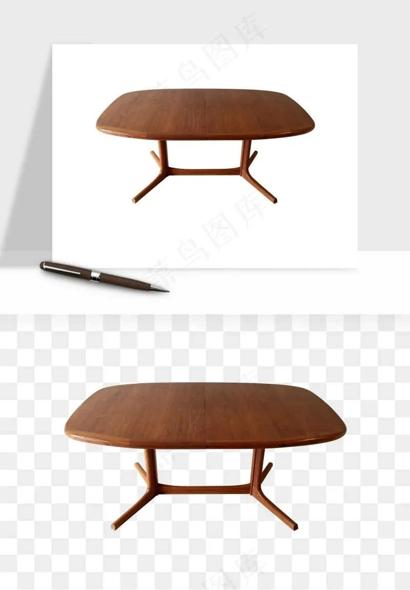 中式长椅长桌木桌png免抠
