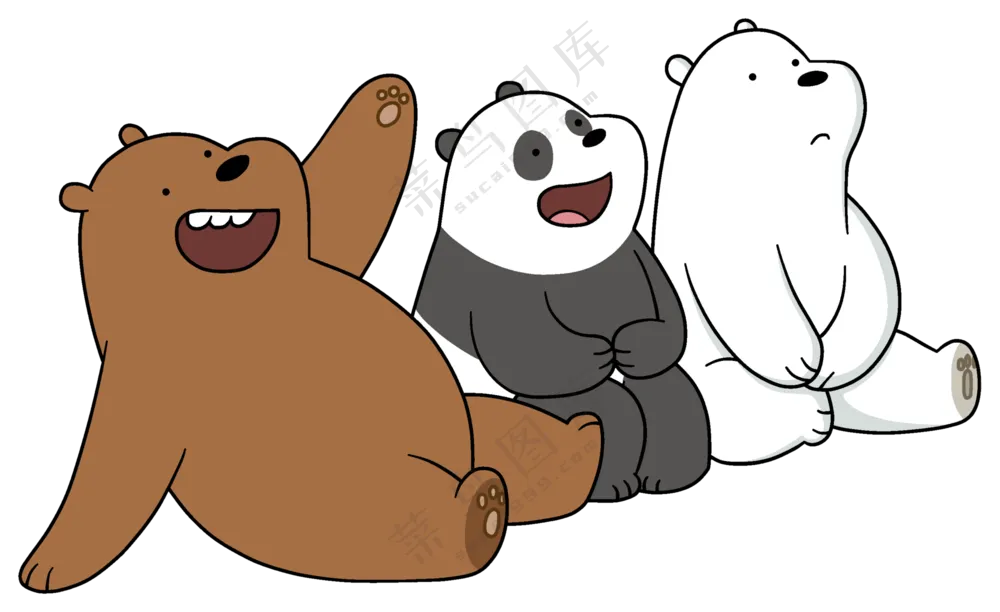 坐一起不同表情的动物免抠图片素材