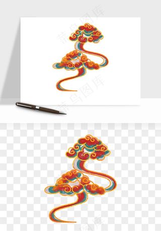 国潮敦煌云纹祥云云彩png免抠