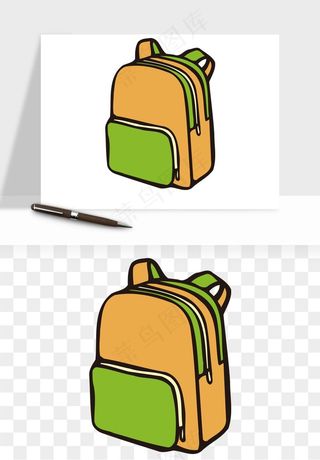 卡通书包背包双肩包png免抠