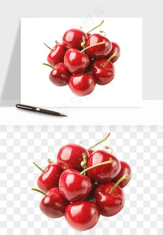 樱桃车厘子水果png免抠