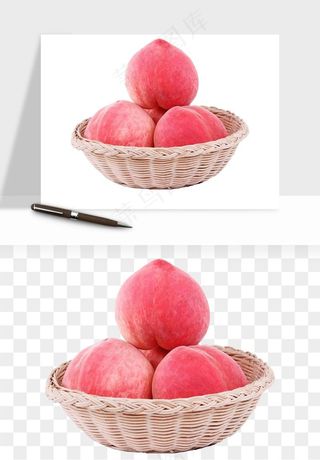 桃子油桃黄桃水果png免抠