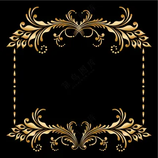 金色欧式边框矢量图
