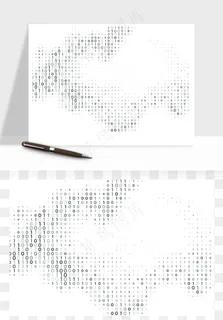 科技几何点线数字装饰png免抠 科技几何点线数字装饰png免抠