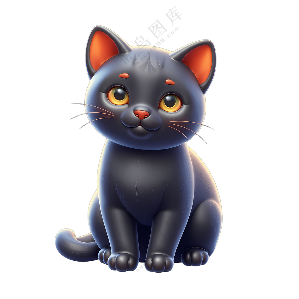 一只可爱的黑猫