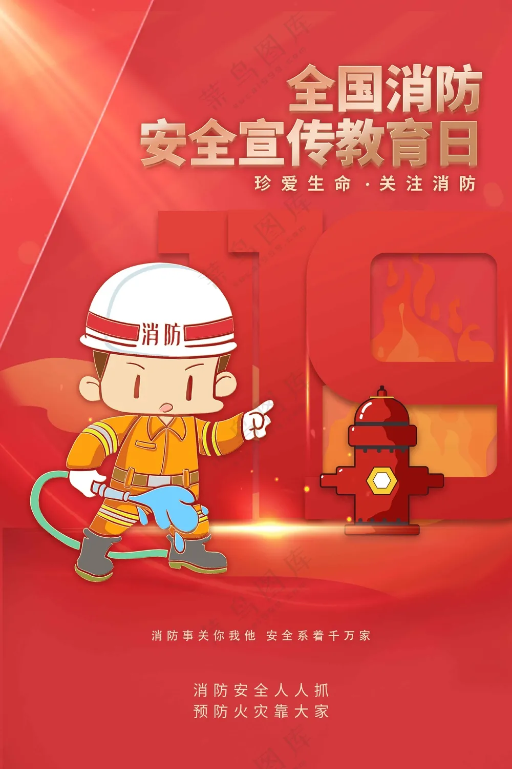 消防安全社会公益海报
