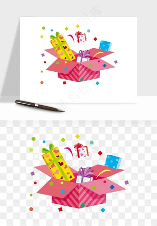 礼盒礼物png免抠
