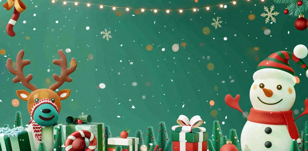 圣诞节卡通插画背景