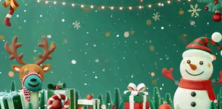 圣诞节卡通插画背景