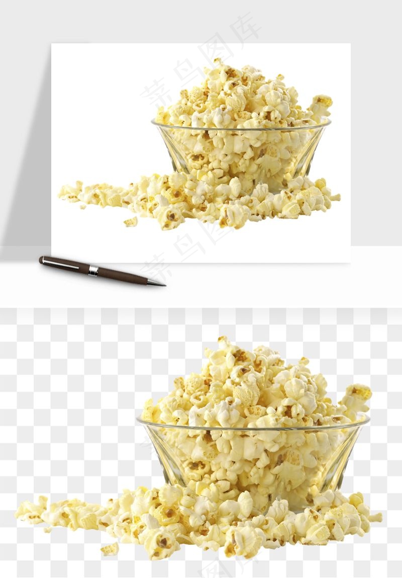爆米花小吃png免抠