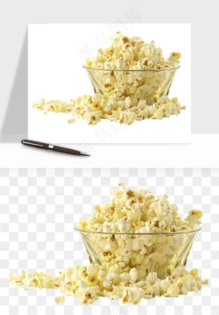 爆米花小吃png免抠