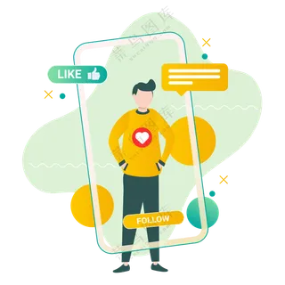 网络交友插画 (4)