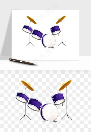摇滚架子鼓乐器png免抠