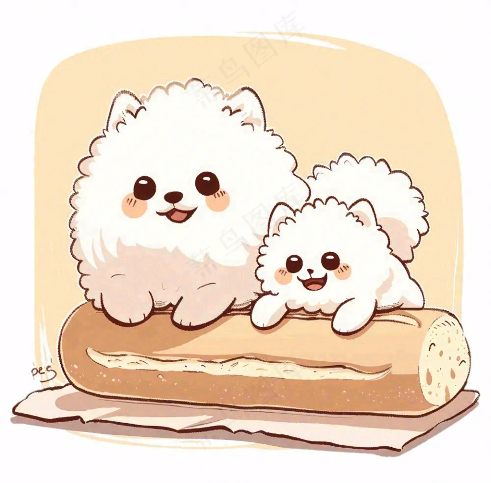 小狗宠物动物卡通插画免抠