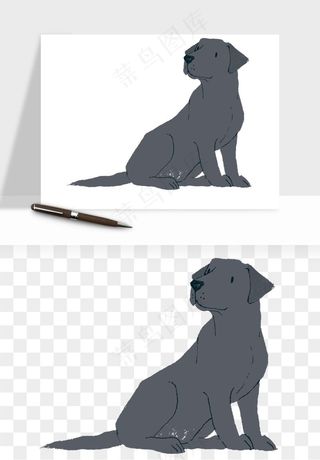 手绘狗狗宠物png免抠