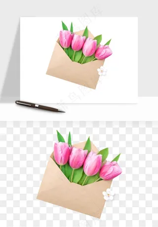 荷兰郁金香鲜花png免抠