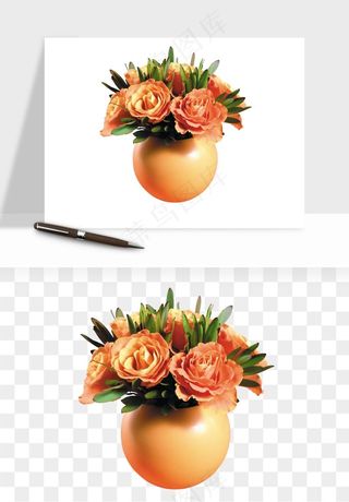 花瓶摆件花艺png免抠图