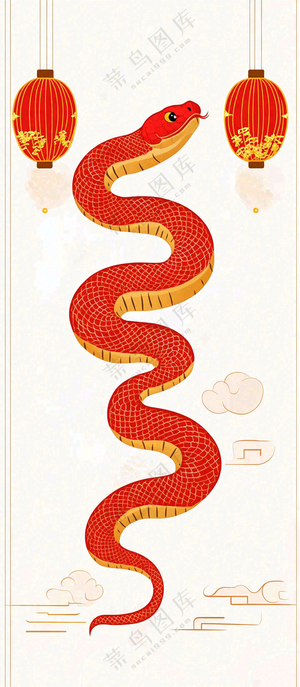 蛇年春节新年背景