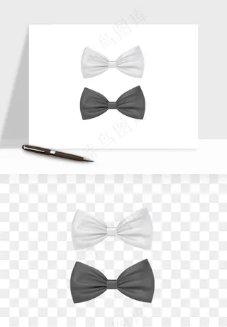 蝴蝶结西装领结png免抠