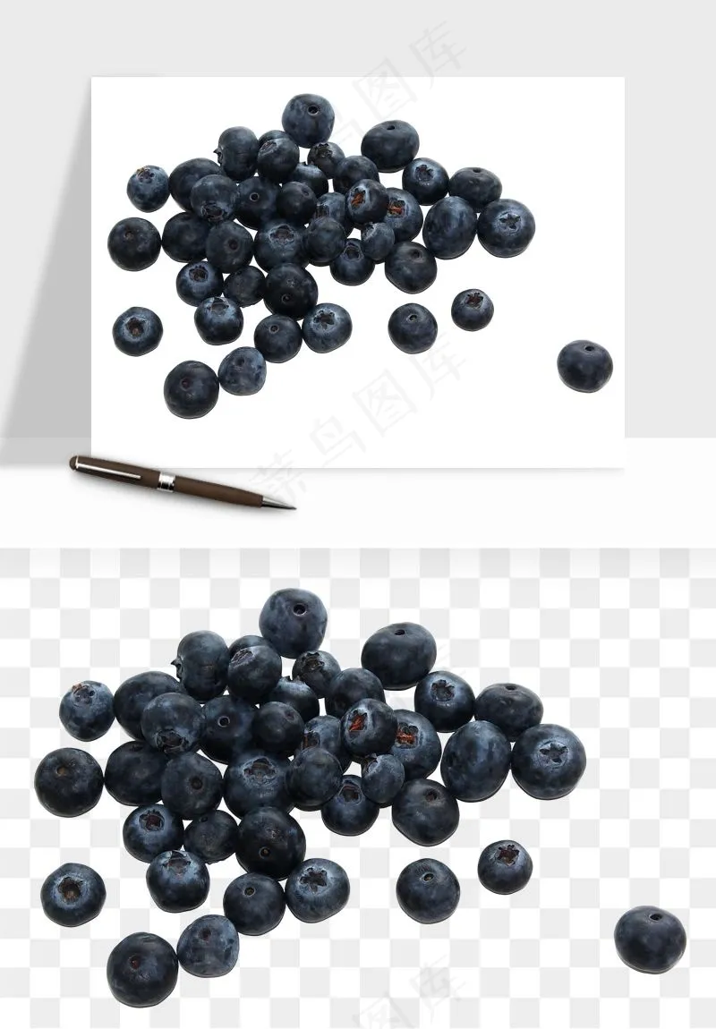蓝莓水果png免抠