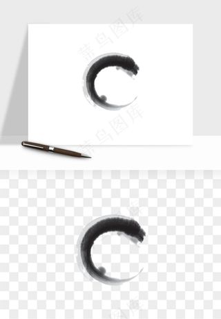 墨迹水墨圆圈圆环边框