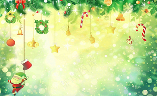 圣诞节卡通插画背景