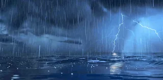 暴雨天气预警摄影图