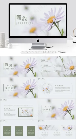 简约清新教学通用模板