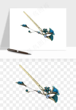 古风发簪头饰配饰png免抠