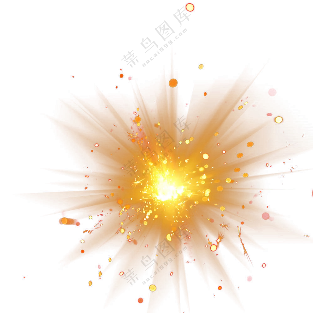 耀眼夺目强烈光效元素免抠图片素材