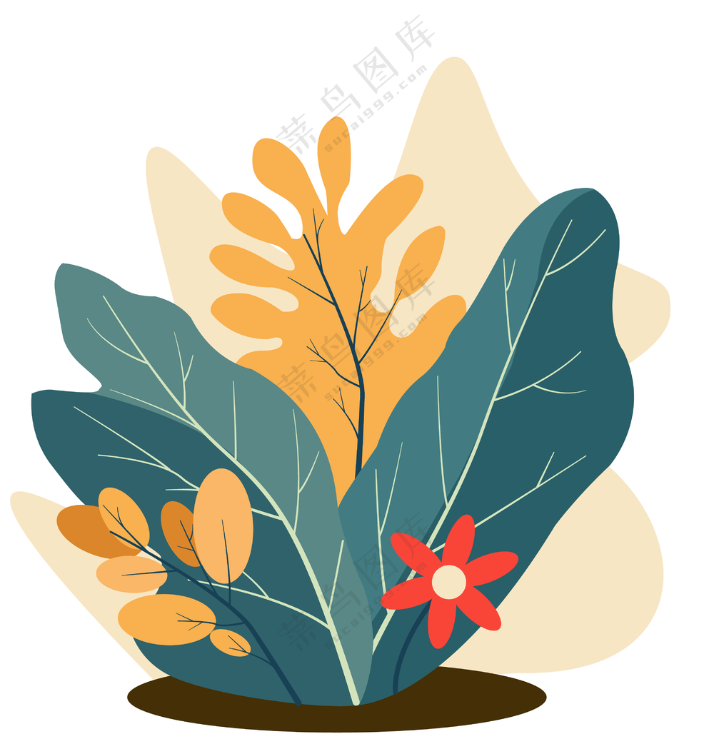 植物插画矢量图