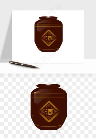 酒坛酒瓶酿酒酒缸png免抠