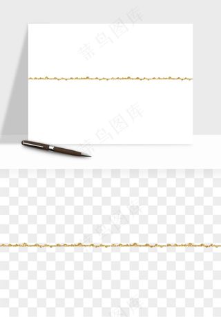 金色植物花环边框png免抠