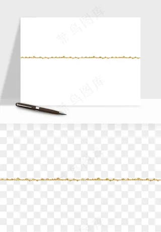 金色植物花环边框png免抠