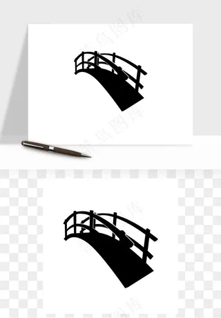 拱桥剪影矢量