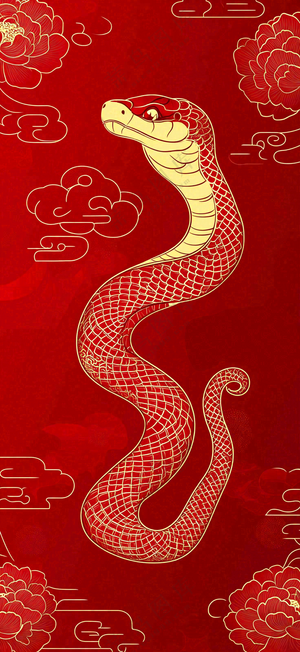蛇年春节新年背景