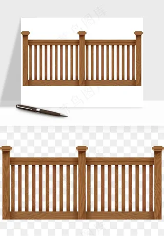 手绘围栏护栏栅栏png免抠