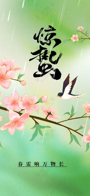 惊蛰节气传统海报
