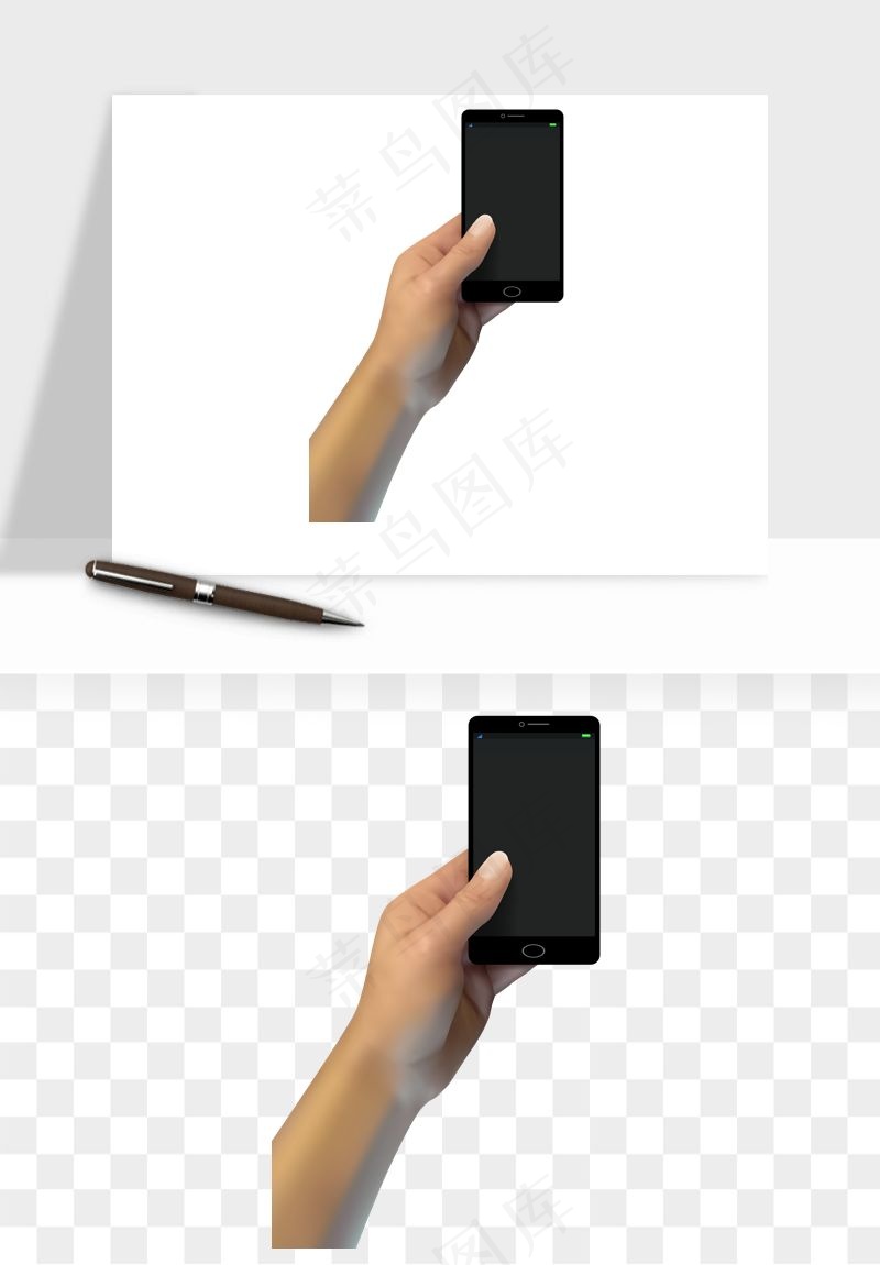 手拿手机素材png免抠