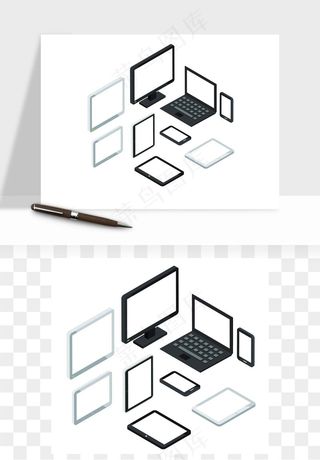 电脑科技产品png免抠